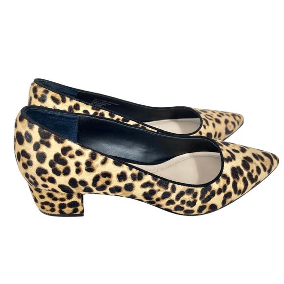 Alfani Leopard Print Slip On Shoes Women 7M Pumps Real Calf Fur New - Picture 2 of 14